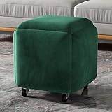 5in1 Stapelbarer Ottomane Hocker mit Rollen Multifunktionaler Fußhocker Quadratischer Sitzwürfel...