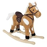 WOLTU Schaukelpferd Schaukeltier Baby Schaukelspielzeug mit Tiergeräuschen und Haltegriffen...