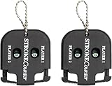 Oykrueats 2er Set Schwarz Platz Golf Scorer Zähler,Kompakt und Tragbar ABS Kunststoff Gehäuse Golf...