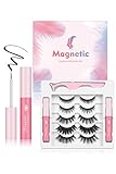Magnetische Wimpern mit Eyeliner, 3d Magnet Wimpern mit Eyeliner, Falsche Wimpern Magnetisch...