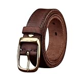 Echter Top-Grain-Ledergürtel Für Herren, Vintage-Washed-Distressed-Look – Handgefertigter,...