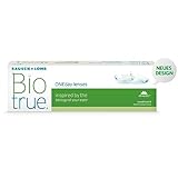 Bausch + Lomb Biotrue ONEday Tageslinsen, sphärische Kontaktlinsen, weich, 30 Stück / BC 8.6 mm /...