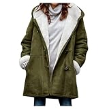 Generisch Teddyjacke Damen Fleecejacke Winterjacke Reißverschluss Hoodie Warm Herbst...