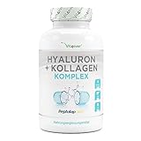 Hyaluronsäure Kollagen Komplex - 240 Kapseln - Premium: Mit bioaktives Biotin, Selen, Zink,...
