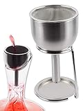 3in1 Trichter mit Sieb - Edelstahl Weinbelüfter + Dekantierausgießer + Karaffe Dekanter Filter -...