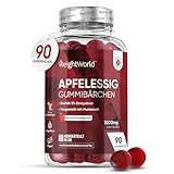 Apfelessig Gummibärchen 1000mg - Vitamin C, B12 B6, & B9 Folsäure - Immunsystem, Nervensystem,...