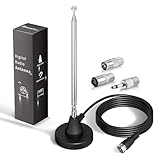 Bingfu DAB+ UKW Radioantenne Digitale Teleskopantenne für den Innenbereich mit Magnetfuß 3 m...
