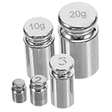 Garneck 5 Stück Präzises Teiliges Kalibriergewicht Set aus Stahl für Digitale Waagen Kleine...