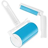 TULMERO Silikon Fusselrolle Wiederverwendbar - Fusselrollen Tierhaare Set - Große und Kleine Reise-...