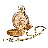 Wesseldon Automatik-Taschenuhr Esprit du Temps – Goldfarbenes Metall, Sprungdeckel, Mineralglas,...