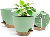 TIKTALK 20cm Selbstbewässerungstopf 3er Set - Hochwertiger Blumentopf mit Bewässerungssystem &...