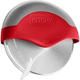 Kitchy Pizzaschneiderad - Pizzaschneider mit Klingenschutz und ergonomischem Griff - superscharf und...