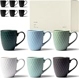 KIVY Tassen Set 6er x 400ml - Große Kaffeetassen Set 6er - Kaffeetasse groß - Teetassen Set -...