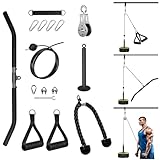 Kabelzug Fitness Kabel Latzug Gym Fitnessgeräte Kabelzug System Trainingsgerät für Zuhause...