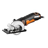 WORX 400W Kreissäge WORXSAW WX423.1 85mm, 27mm Max, Absaugadapter, Bequeme Handhabung,...