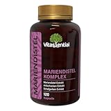 Vitassential Mariendistel Komplex - hochdosiert 80% Silymarin mit Artischocke & Schafgarbe, 120...
