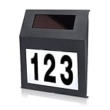 YRHome Hausnummer Beleuchtet Solar Mit LED Solarhausnummer Hausnummernschild Hausnummernleuchte...