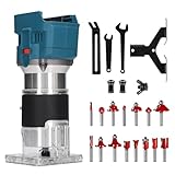 Professional Akku-Kantenfräse passend für Makita 18V, Akku Oberfräse Handfräser Einhandfräse...