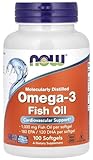 Now Foods - Omega-3 Molecularly Distilled | Hochreines Fischöl für Herz- und Gehirngesundheit -...