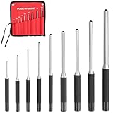 QWORK® 9 Stück Splinttreiber Set, Durchschlag aus Chrom-Vanadium-Stahl, für Automobil-,...