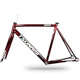 QAZXDRFG 700C Fixed Gear Bike Frameset 49CM 52CM 55CM 58CM Aluminium Legierung Fahrrad Rahmen C...