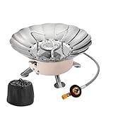 Sender Campingkocher – Mini-Brenner mit verstellbarer Flamme und Schild | Outdoor-Kochausrüstung...