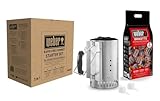 Weber Anzündset - Rapidfire Starter Set, besteht aus Amzündkamin - Groß (32cm), 2Kg...