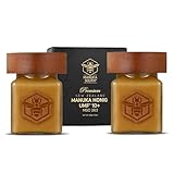 Manuka Honig MGO 263+ (UMF10+) 2x250g - Rohhonig im edlen Glas mit Buchenholz Deckel - Zertifiziert...