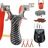 Luoyer Zwille Profi Steinschleuder für Erwachsene die Jagd Schleuderset mit Tasche Zielglocke...