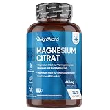Magnesiumcitrat Kapseln gepuffert - 444mg Elementares Magnesium pro Portion - 240 vegane Kapseln - 4...
