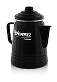 Petromax Perkolator 1,5 Liter (schwarz)-Emaille Kaffeekanne | auf Allen Herdarten, auf der Glut und...