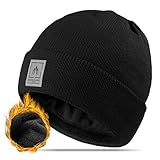 HIYATO Beanie Mütze Herren, Unisex Wintermütze mit Stretch und Weichem Fleecefutter, Warm...