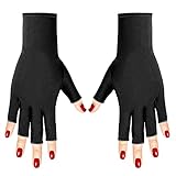 XREE 1 Paar UV Handschuhe Nägel, 20 x 8 cm Fingerlose Handschuhe Damen UV Handschuhe Maniküre...