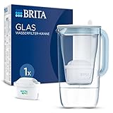 BRITA Glas Wasserfilter-Kanne Hellblau (2,5l) inkl. 1 MAXTRA PRO All-in-1 Kartusche – Premium...