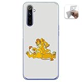 Tumundosmartphone Schutzhülle aus TPU für Realme 6, Motiv Lions Zeichnungen