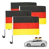 12x Autofahnen Autoflagge Deutschland Auto Autofahne Fahne Flagge Deutschland Fanartikel für...