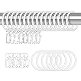 tonyg-p 22 Stück Metall Vorhangringe Vorhang Hängend Ringe und 22 Stück Kunststoff Gardinenhaken...