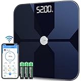 INSMART Personenwaage Körperfettwaage mit großem Display,30 * 30cm mit...