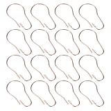 SHINEOFI Roségold Gardinenstangenringe 20 Stück Edelstahl Duschvorhanghaken Kugelverschluss für...