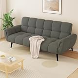 HIPIHOM Sofa Mit Schlaffunktion, Klappsofa Sofa 3 Sitzer, Schlafsofa 155x85cm, Bequemes Geeignet...