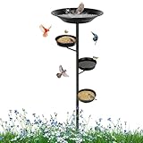 Metall Vogeltränke,Vogeltränke aus Metall Rostfrei Mehrschichtig und Elegant - Dekoration für...