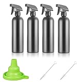 4 Stück Sprühflasche 500ml, Schwarz Sprühflasche Haare Wasser Zerstäuber für Pflanzen Haare