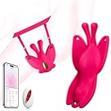 Butterfly Vibrator Fernbedienung Sexspielzeug, Höschenvibrator 10 Vibrationsmodi, APP vibrierender...
