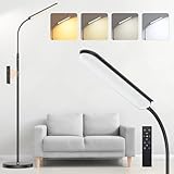 ANTENLICHT Stehlampe LED | Sofa stehlampe dimmbar mit Fernbedienung | 4 Farbtemperaturen & 4...