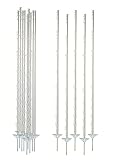 20x STALLBEDARF24® Kunststoffpfahl mit Doppeltritt – Weidezaunpfahl aus robustem Kunststoff mit 8...