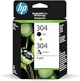 HP 304 (3JB05AE) Multipack Original Druckerpatronen 1xSchwarz,1x Farbe für HP DeskJet 26xx, 37xx,...