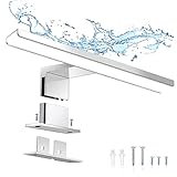 ERWEY 2 in 1 LED Badleuchte IP44 Spiegelleuchte 30CM Kaltweiß Schminklicht Badezimmer 230V...