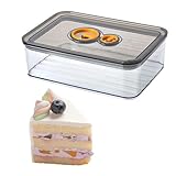 AuSletie Käseglocke mit Timer Luftdichtung 1250ml Vielseitige Aufbewahrungsbox für Kühlschrank...