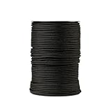 SNURO Nylonseil (3mm, 100m, schwarz) - Paracord aus robustem, geflochtenem Polyamid -...
