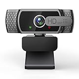 Webcam,Webcam mit Mikrofon,1080P Kamera mit Abdeckung,USB 2.0 Plug&Play,Webcam für pc und Laptop...
